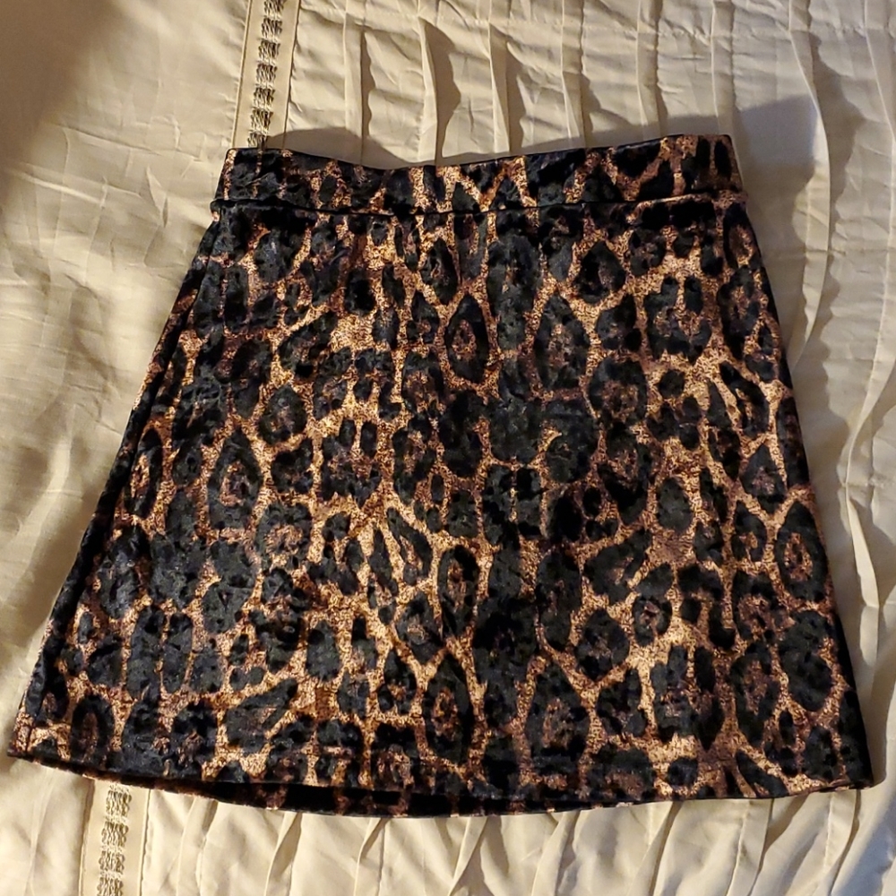Cheetah print mini skirt